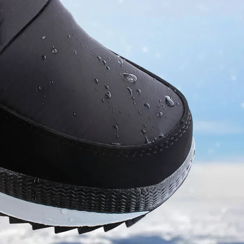 Platform Snow Boots Female Plus Size 42 White Women Boots Winter Shoes Warm Plush Mid-calf Boots Waterproof Rubber Non-slip