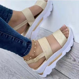 Women 2026 New Sandals Platform Sandals Summer Shoes Women Heels Sandalias Mujer Lightweight Wedges Shoes Platform Heels Sandal