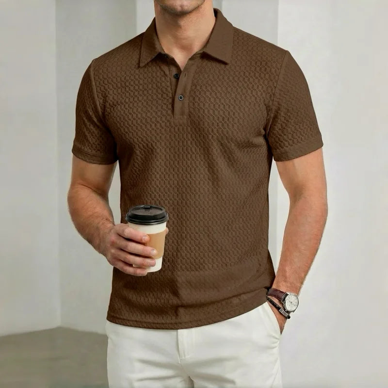 Men's Polo Shirt, Short-Sleeved T-Shirt, Summer Casual Button-Down Placket Street Style Short-Sleeved Polo Shirt, Sizes S-3XL