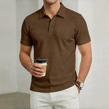 Men's Polo Shirt, Short-Sleeved T-Shirt, Summer Casual Button-Down Placket Street Style Short-Sleeved Polo Shirt, Sizes S-3XL