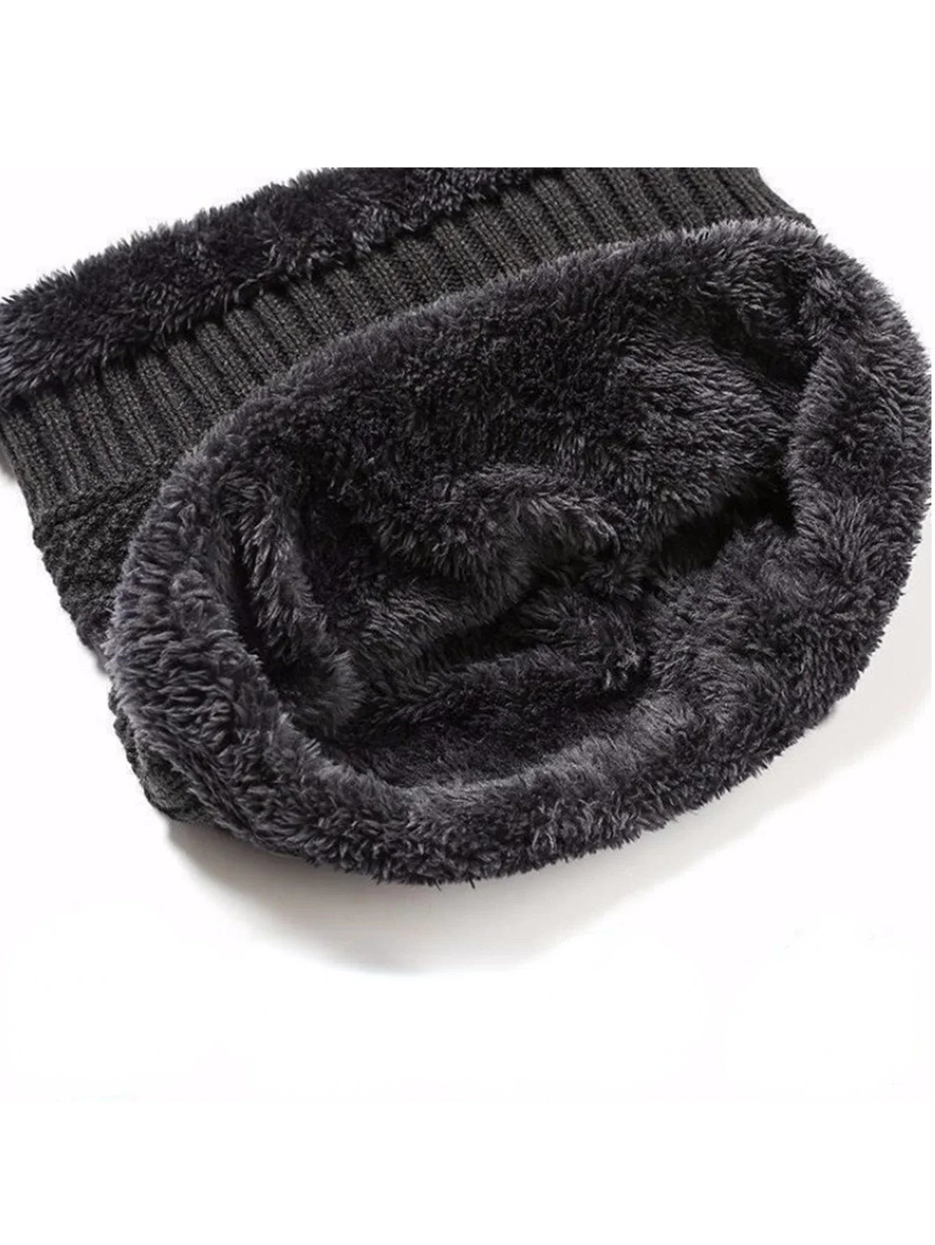 Winter Hat for Men Women Beanie Hats Scarf Glove Earmuff Set Thick Warm Slouchy Beanies Hat for Boy Girl Cap
