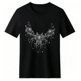 Plus Size Women Sparkling Rhinestone Fireworks Bow Star Graphic 100% Cotton Soft Loose Oversized Crew Neck Short Sleeve T-Shirt For Party Night Out Daily Casual Tops