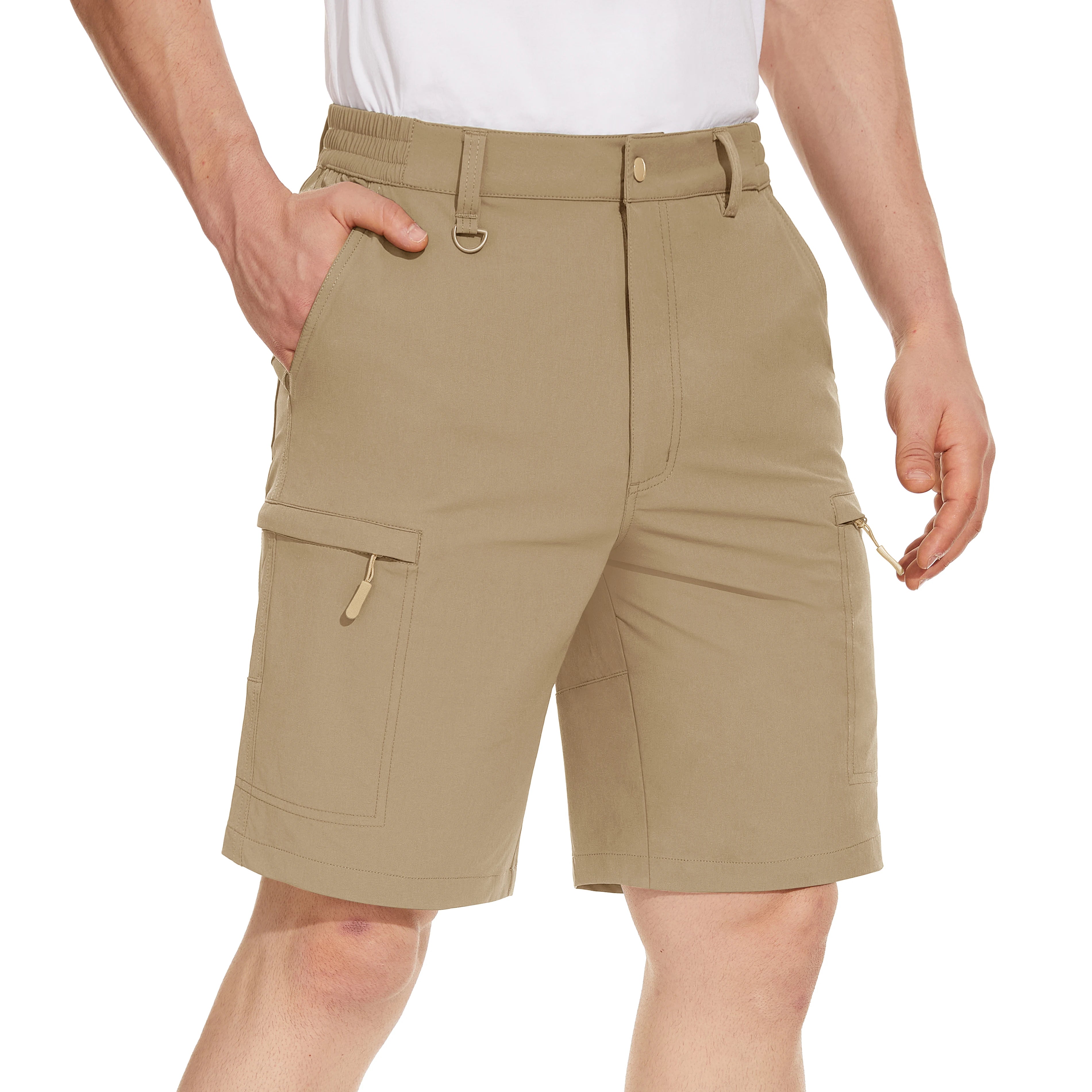 Men's Quick Dry Cargo Shorts Summer Waterproof Hiking Shorts Outdoor Multi-pockets Camping Training Work Shorts Man