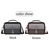 Stylish Men's Leather Shoulder Bag, Casual Crossbody Purse with Adjustable Strap, Perfect for Work, Travel, and Daily Commute