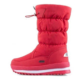Platform Snow Boots Female Plus Size 42 White Women Boots Winter Shoes Warm Plush Mid-calf Boots Waterproof Rubber Non-slip