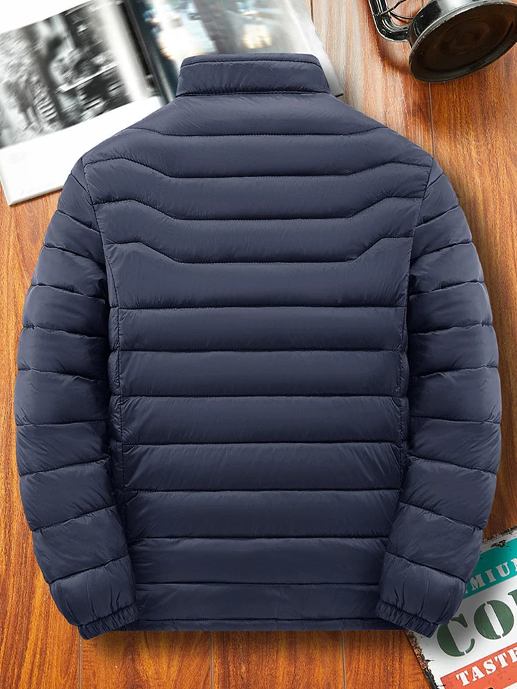 Men Puffer Jacket Thick Warm Winter Jackets Man Parka Casual Fashion Outwear Cotton Padded Coats Stand Colar Men's Clothing Top