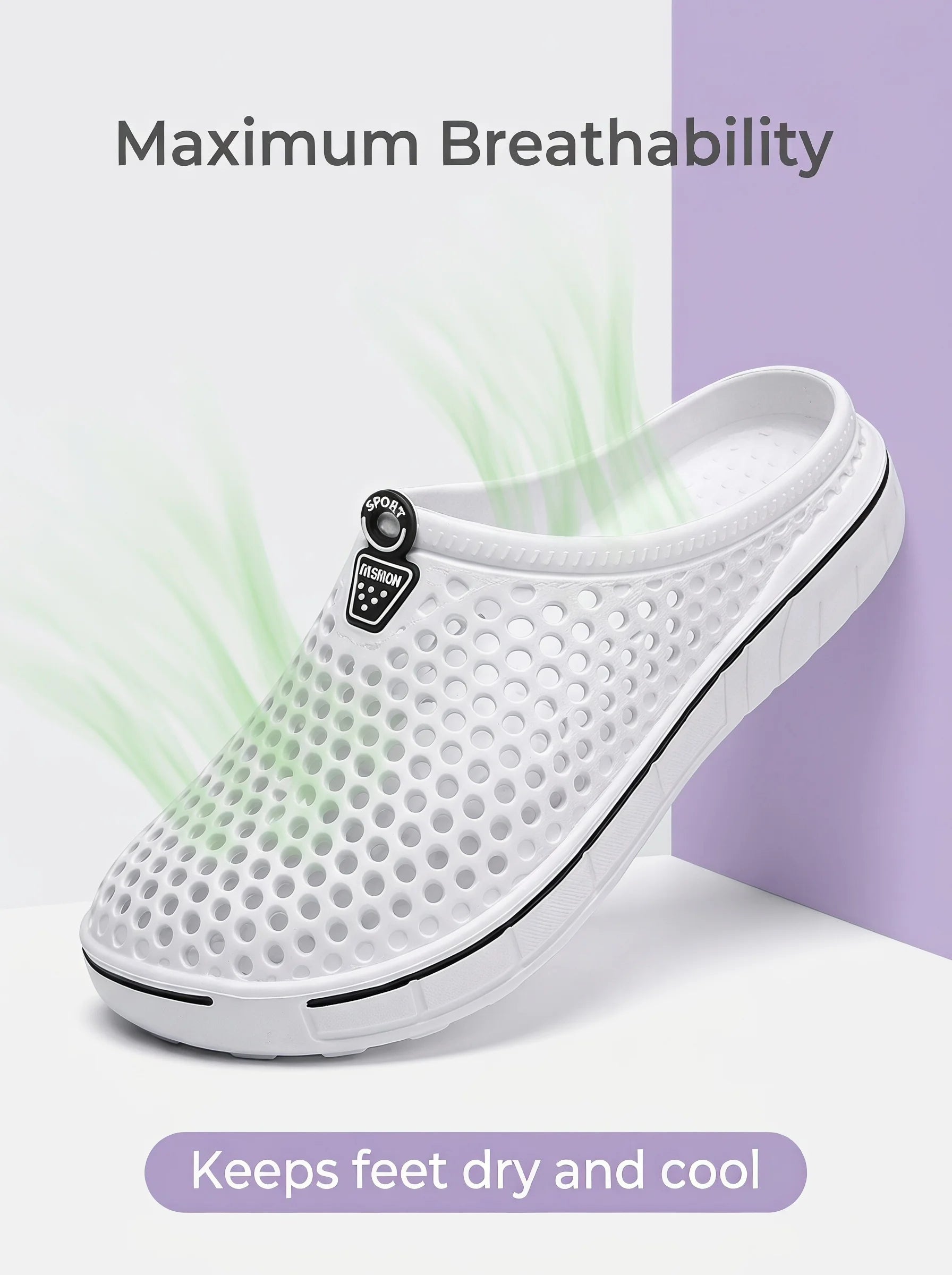 Women's Garden Shoes Lightweight Breathable Slip-resistant Indoor Outdoor Casual Slippers Half Slippers Easy-to-Wear Sandals for Beach And Daily Use