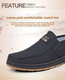 Men Canvas Slip On Shoes Breathable Non Slip Casual Walking Elderly Father Cloth Footwear