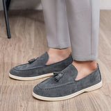 Fashion Men's Casual Shoes Suede Leather Men Classic British Style Tassels Loafers Moccasins Mens Outdoor Driving Flats