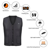 Winter 9/5 Zone Heating Jacket Fast Heating Safety Long Battery Life USB Smart 3 Heating Levels Clothing Unisex Hiking Cycling