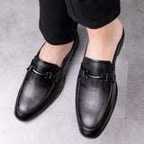 Genuine Leather Mules For Men Half Shoes Man Luxury Brand Designer Men's Luxury Casual Shoes Slip On Footwear Slippers Male