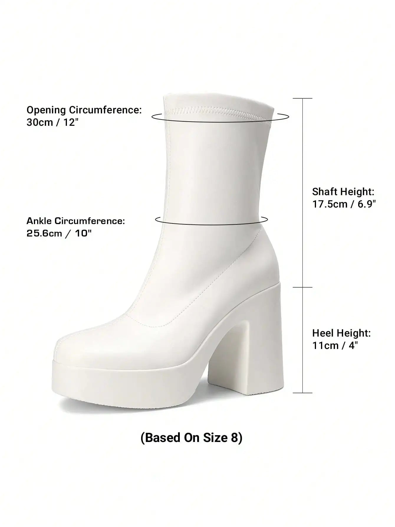 Women's Chunky Platform Ankle Boot High Block Heels Square Toe Lightweight Comfort Party Dress Booties Shoes For Women sx2308109273973634