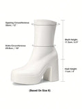 Women's Chunky Platform Ankle Boot High Block Heels Square Toe Lightweight Comfort Party Dress Booties Shoes For Women sx2308109273973634