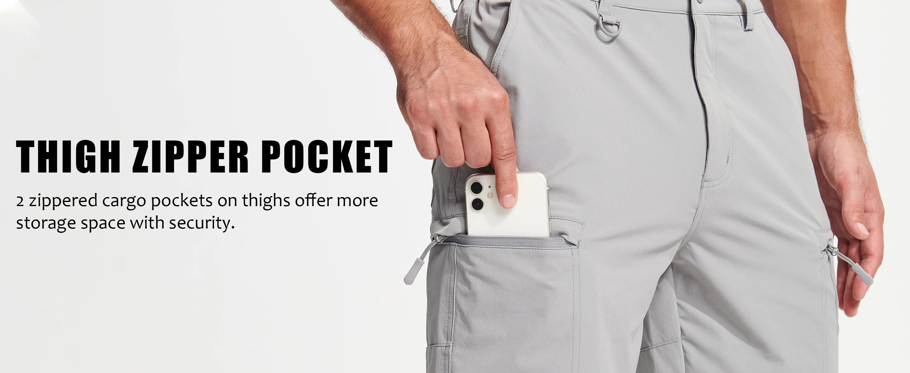 Men's Quick Dry Cargo Shorts Summer Waterproof Hiking Shorts Outdoor Multi-pockets Camping Training Work Shorts Man