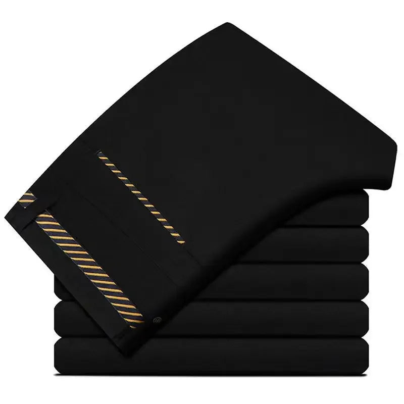 Black Suit Pants for Men Spring and Autumn Stretchy and Non-Ironing Office Trousers Slim Fit Formal Pants for Men Dress Pants
