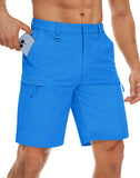 Men's Quick Dry Cargo Shorts Summer Waterproof Hiking Shorts Outdoor Multi-pockets Camping Training Work Shorts Man