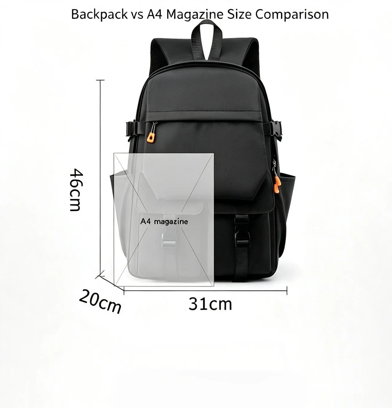 Large Capacity Men's Business Backpack, Waterproof Wear-resistant Fabric, Multi-layer Separate Storage Compartments,Breathable Pressure-reducing Shoulder Straps, Perfect for Daily Commuting and Short Business Trips, Multifunc