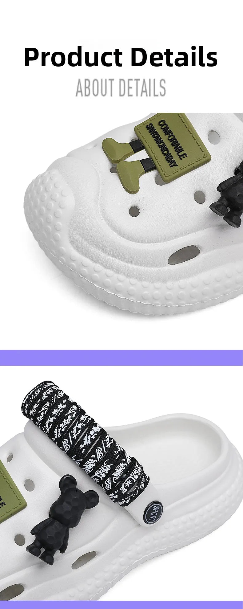 Mens Sandals Summer 2025 New Sports Wearable Durable Beach Clog Shoes Breathable Slip-On Casual Footwear Synthetic Leather