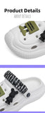 Mens Sandals Summer 2025 New Sports Wearable Durable Beach Clog Shoes Breathable Slip-On Casual Footwear Synthetic Leather