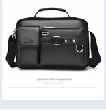 Men's Retro Messenger Bag with Waterproof Design, Large Capacity Laptop Briefcase for Office Work, Travel and School
