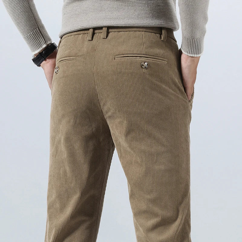 Spring Autumn Men's Corduroy Trousers New Men's Clothing Stretch Slim Fit Casual Pants Fashion Mens Business Work Pants