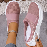 Women's Casual Slip-On Sneakers Breathable Fabric Lightweight PVC Sole Machine Washable Cleanable All-Season Comfort Shoes