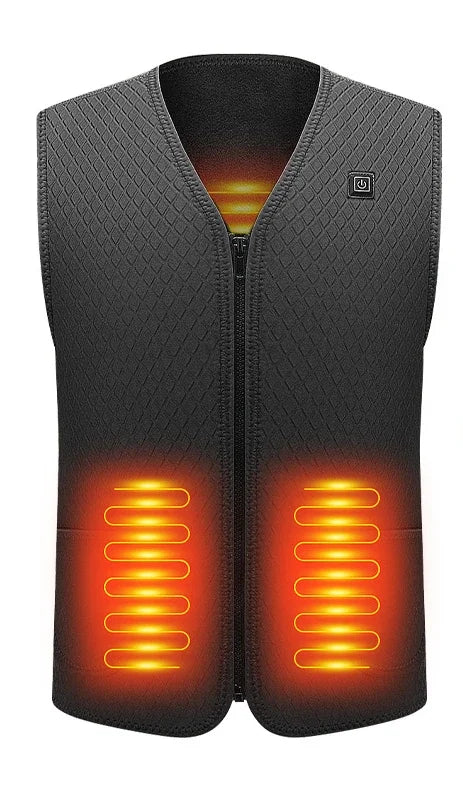 Winter 9/5 Zone Heating Jacket Fast Heating Safety Long Battery Life USB Smart 3 Heating Levels Clothing Unisex Hiking Cycling