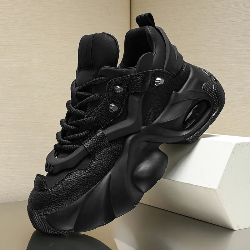 Men's Shoes Luxury Casual Breathable Sneakers for Men Comfortable Low Top Platform Boots for Men Height Increasing Sneakers