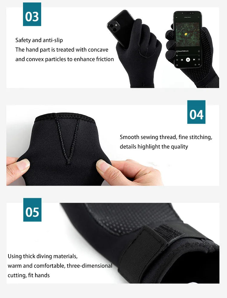 Diving Gloves Socks Head Covers Diving Equipment Wear-resistant Prevent Punctures And Keeps Warm Beachcombing Protective Gear