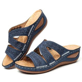 Summer 2025 women's sandals with exposed toes, retro anti slip leather casual women's fashionable versatile sandals