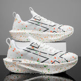 Men's Breathable Road Running Shoes - Shock-Absorbing and Wear-Resistant Soles, Eva Cushioning Pads, Lightweight Low-Top Sneakers with Striped Design, Suitable for Gym, Jogging and Everyday Wear, Stylish Sporty Style, with Ev