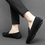 Suede Leather Mens Loafers New Fashion Walking Shoes New Comfy Man Drive Flats Classic Original Style Men Casual Shoes Moccasins