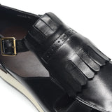 Classy Trending Mens Tassel Sandals Genuine Leather Buckle Strap Hollow Out Summer Casual Shoes for Men Comfortable Breathable