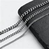 Classic Punk Cuban Chain Necklace for Men Women,Stainless Steel Grey Silver Gold Black Color Chain Link Collar,Wholesale Chain