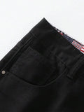 Men's Ripped Non-Stretch Regular Fit Straight-Leg Denim Pants Jeans