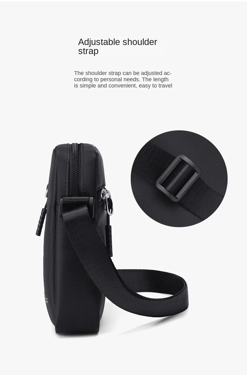 GOLF Mini Shoulder Bag Man Crossbody for Men Black Cross Bag Casual Slim Oxford Small Cell Phone Sling Messeng Bag Lightweight