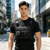 Tactical Outdoor Chest Bag Men's Vest Bag MOLLE Chest Pack for Cycling Bags Running Front Chest Bag Sports Vest Bag