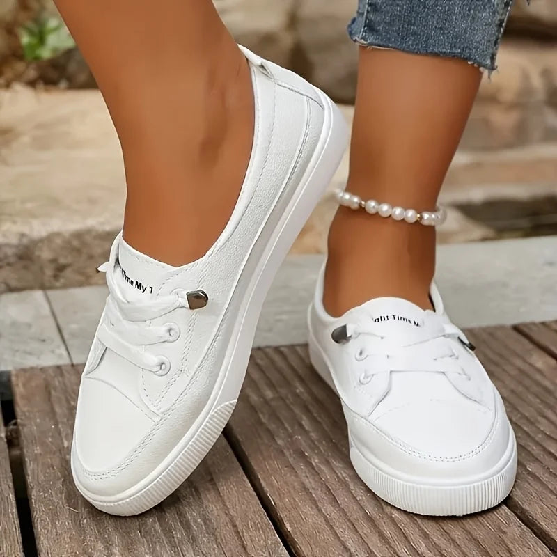 Women Mule Sneakers Slip On Half Slippers 2026 New Fashion Round Toe Platform Casual Shoes Ladies Lightweight Soft Leather Walking Sneakers Non Slip Flat Half Drag Outdoor Daily Wear White Black Versatile Lazy Footwear