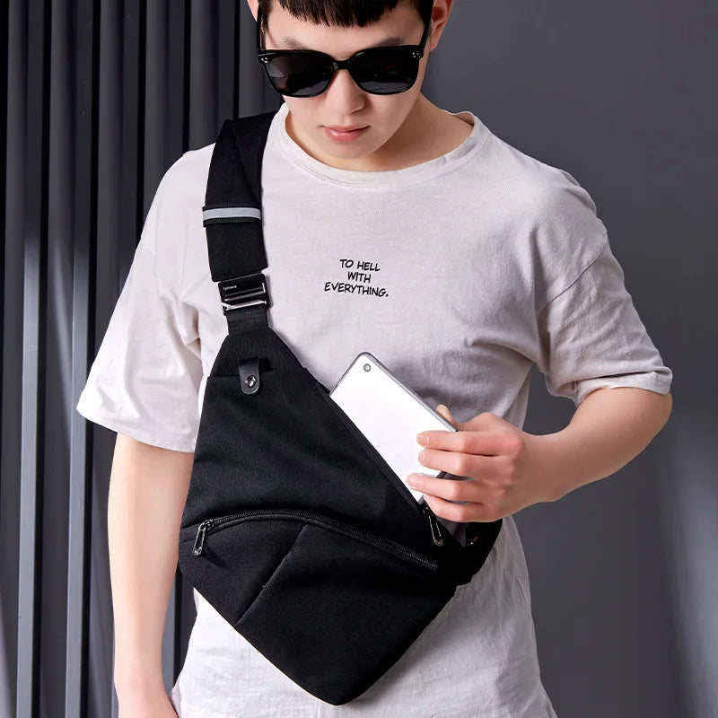 Sling Chest Bag Anti-theft Men Chest Bag Waterproof Tactical Sling Crossbody Bags Travel Cross Body Pack for Men