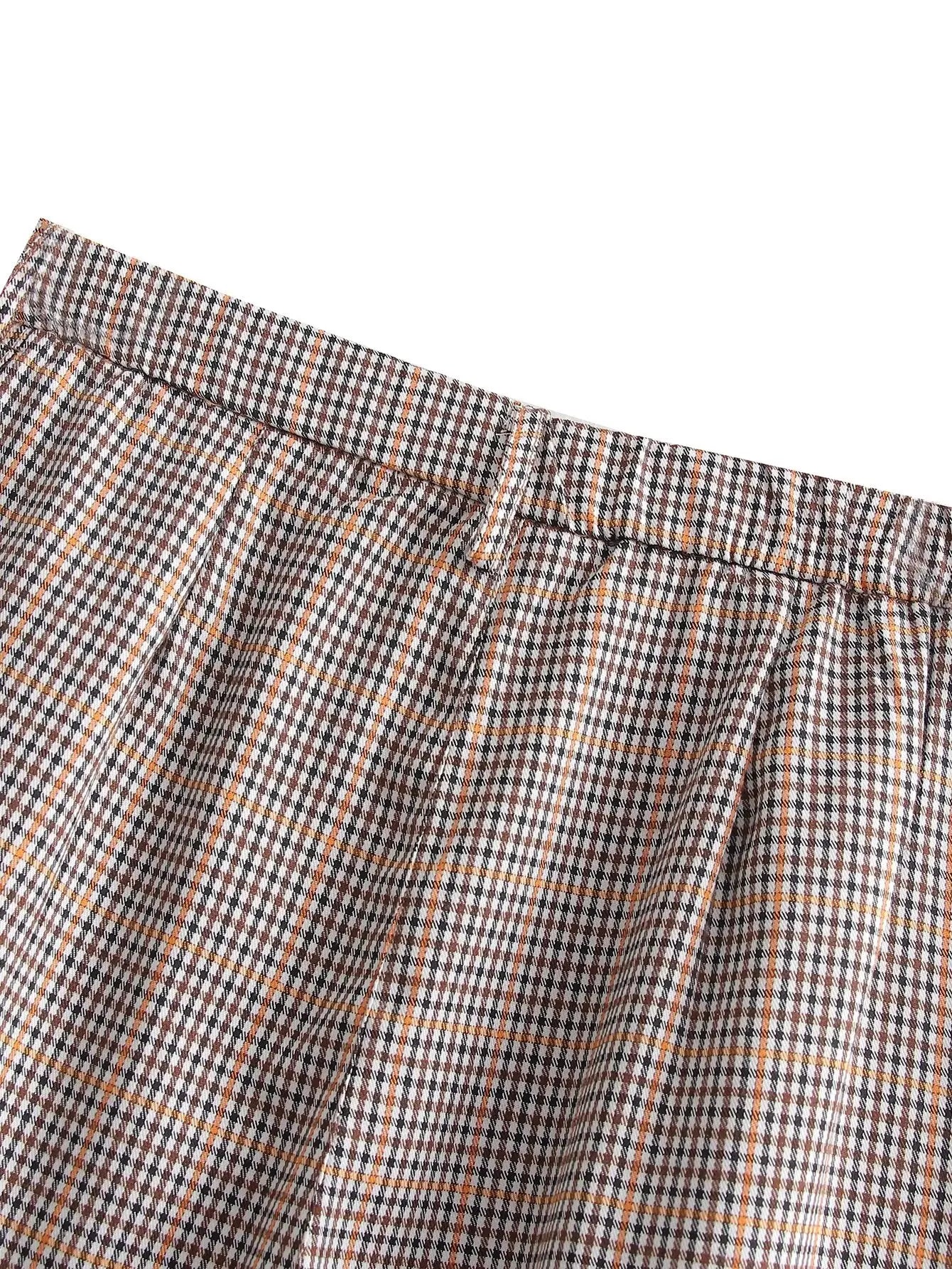 SLTNX 2026 Retro Chic Plaid Pants Women's Loose Pants Fashion Street Casual Pants Office Wear