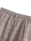 SLTNX 2026 Retro Chic Plaid Pants Women's Loose Pants Fashion Street Casual Pants Office Wear