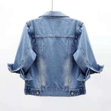 Women Denim Jacket Spring Autumn Short Coat Pink Jean Jackets Casual Tops Purple Yellow Purple Blue Loose Tops Lady Outerwear