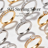 925 Sterling Silver 2ct Round Cut Moissanite Engagement Ring Wedding Band for Women Bridal Promise Fine Jewelry Gift