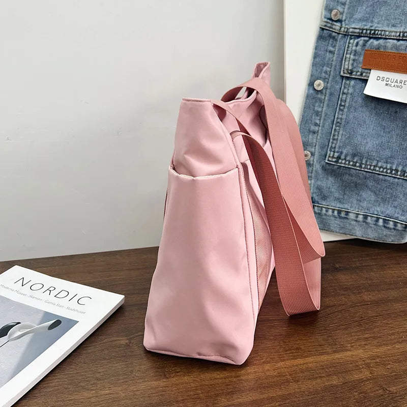 2024 New Handbags Casual Shopping Bags for Women Soft Canvas Big Capacity Tote Bag Messenger Big Mummy Shoulder Bag Ladies