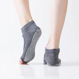 Women Backless Five Toe Yoga Socks Non-Slip Cotton Ladies Dance Ballet Socks Open Half Breathable Fitness Sport Sock for Pilates