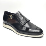 Classy Trending Mens Tassel Sandals Genuine Leather Buckle Strap Hollow Out Summer Casual Shoes for Men Comfortable Breathable
