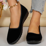 Women's Spring Comfortable and Durable Solid Color Versatile Lightweight Soft Bottom Casual Fashion One Step Sneakers