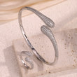 ZAKOL Elegant Brilliant Micropaved Zirconia Water Drop Bracelet Ring Set Luxury Engagement Wedding Party Jewelry for Women