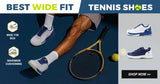 FitVille Men's Wide Width 2E Professional Tennis Training Shoes, Breathable Lightweight Non-Slip Sports Sneakers Equipped with Arch Support for All Day Wear