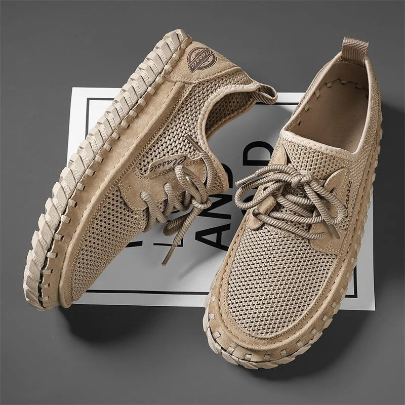 New Trend Man Hiking Shoes Lightweight Soft Mesh Flats Comfortable Non-slip Sneakers Outdoor Casual Sports Shoes Men's Trainers